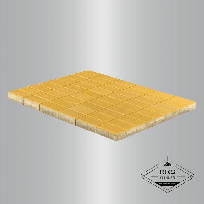 Тротуарная плитка BRAER, Прямоугольник, Жёлтый, 200х100 мм в Калуге